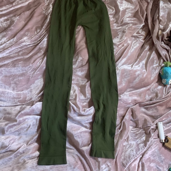 NWT Nikibiki tight stretchy long forest green leggings O/S - Picture 2 of 5